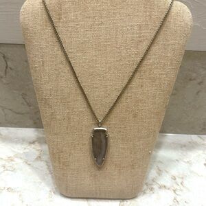Silver Stone Pendant Necklace